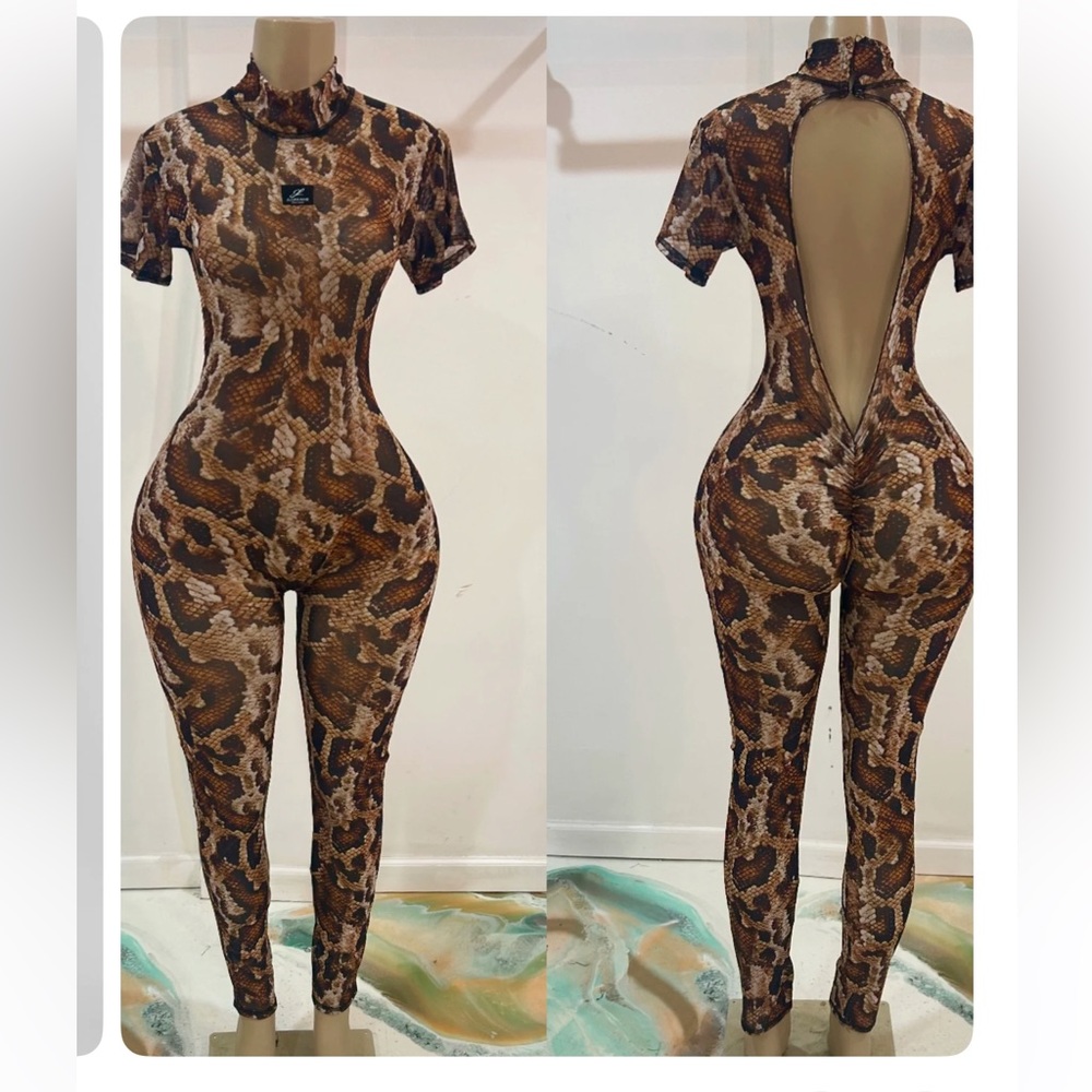 Jlorraine serpent jumpsuit.